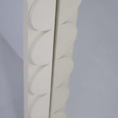 Retro Sculptural Natural White Framed Mirror M kisen Kuvastin Finland 1971 - 4542175