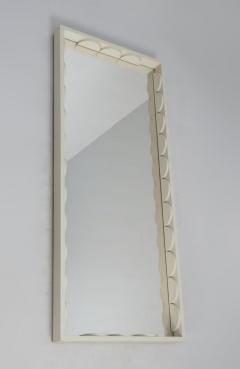 Retro Sculptural Natural White Framed Mirror M kisen Kuvastin Finland 1971 - 4542178