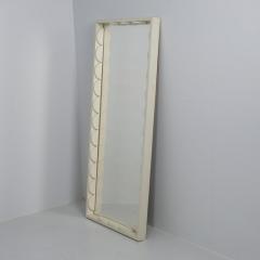 Retro Sculptural Natural White Framed Mirror M kisen Kuvastin Finland 1971 - 4542180