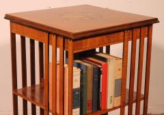 Revolving Bookcase In Satin Wood And Marquetry - 3936455