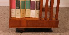 Revolving Bookcase In Satin Wood And Marquetry - 3936459