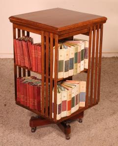 Revolving Bookcase In Walnut 19 Century - 2558419