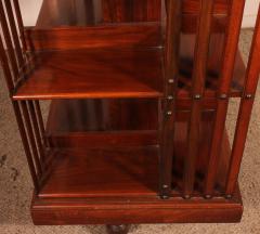 Revolving Bookcase In Walnut With Iron Base 19th Century - 3605750