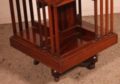 Revolving Bookcase In Walnut With Iron Base 19th Century - 3605751