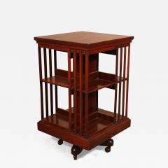 Revolving Bookcase In Walnut With Iron Base 19th Century - 3610205