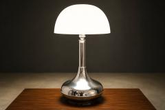 Rewired Brazilian Modern Table Lamp in Chrome Metal and Acrylic Shade - 4597002