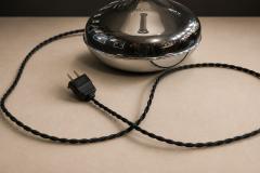 Rewired Brazilian Modern Table Lamp in Chrome Metal and Acrylic Shade - 4597004