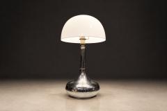 Rewired Brazilian Modern Table Lamp in Chrome Metal and Acrylic Shade - 4597010