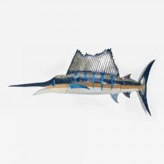 Rexx Fisher Unique Glazed Ceramic Sailfish Wall Sculpture by Florida Artist Rexx Fisher 1 1 - 3800690