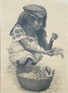 Ricardo H Salazar 1976 Mexican Ricardo H Salazar Pencil Drawing Paper Hidalgo MX - 3611974