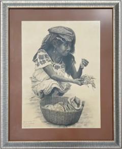 Ricardo H Salazar 1976 Mexican Ricardo H Salazar Pencil Drawing Paper Hidalgo MX - 3611978