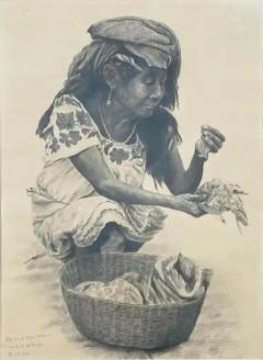 Ricardo H Salazar 1976 Mexican Ricardo H Salazar Pencil Drawing Paper Hidalgo MX - 3612296