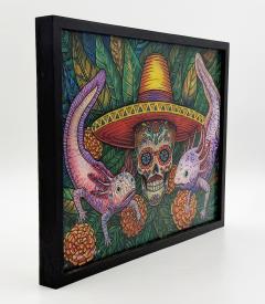 Ricardo Maya Contemporary Mexican Folk Art D a de los Muertos Painting - 4711677