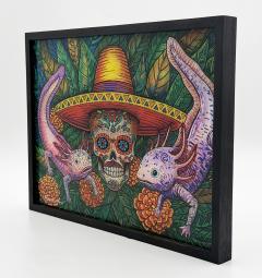 Ricardo Maya Contemporary Mexican Folk Art D a de los Muertos Painting - 4711679