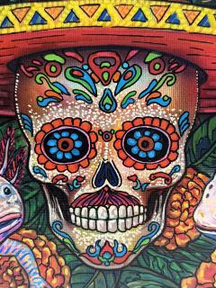 Ricardo Maya Contemporary Mexican Folk Art D a de los Muertos Painting - 4711682