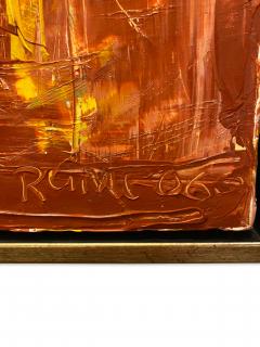 Ricardo Rumi Framed Abstract Oil Painting titled Fire 2006  - 4514805