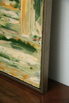 Ricardo Rumi Framed Abstract Oil Painting titled Green Umber 2008  - 4514758