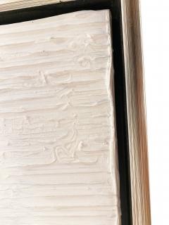 Ricardo Rumi Framed Abstract Oil Painting titled White on White  - 4514780