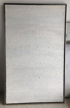 Ricardo Rumi White on White textured Oil Painting - 4645015