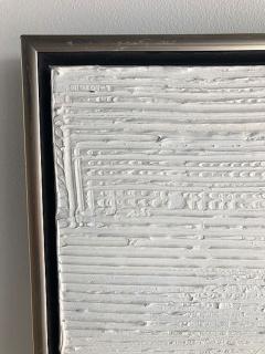 Ricardo Rumi White on White textured Oil Painting - 4645072