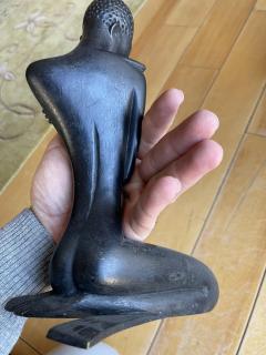 Riccardo Scarpa 1950s bronze sculpture of an African woman - 4121236