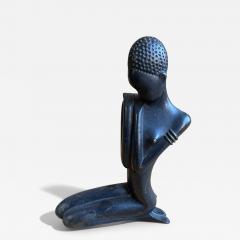 Riccardo Scarpa 1950s bronze sculpture of an African woman - 4121319
