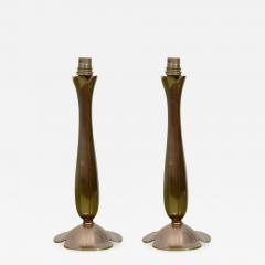 Riccardo Scarpa Pair of bronze lamps signed Scarpa - 856259