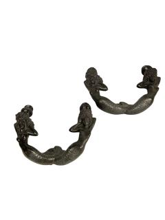 Riccardo Scarpa Pair of mermaid bronze sconces by Riccardo Scarpa - 4118814