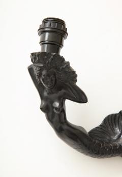 Riccardo Scarpa Pair of patinated bronze mermaid sconces signed Scarpa - 865405