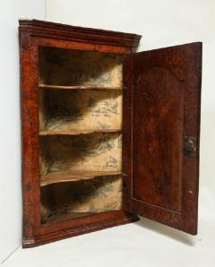 Rich Burl Wood Corner Cupboard - 645006