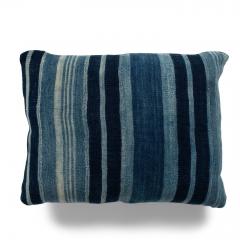 Rich Faded Indigo Stripe Cushion - 3615553