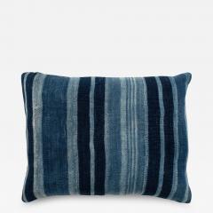 Rich Faded Indigo Stripe Cushion - 3618008
