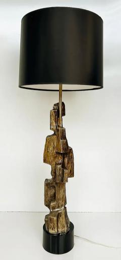 Richard Barr Monumental Tall Richard Barr Brutalist Laurel Table Lamps Restored Pair - 3516451