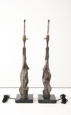 Richard Barr Richard Barr Bronze Brutalist Lamps - 4414792