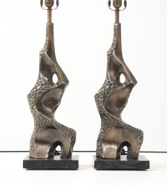 Richard Barr Richard Barr Bronze Brutalist Lamps - 4414796
