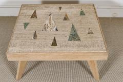 Richard Blow A Richard Blow for Montici Inlayed Travertine Coffee Table 1950s - 164527