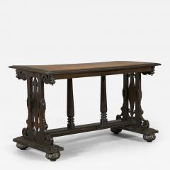 Richard Bridgens A PAIR OF EBONY AND BURR AMBOYNA LIBRARY TABLES TO A DESIGN BY RICHARD BRIDGENS - 3648537