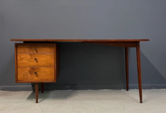 Richard Ernst Artschwager Richard Artschwager Walnut Floating Top Three Drawer Desk Mid Century - 2721309