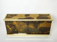 Richard Esabelle Faure French Isabelle and Richard Faure oxidized brass sideboard 1970s - 2780475
