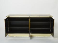 Richard Esabelle Faure French Isabelle and Richard Faure oxidized brass sideboard 1970s - 2780480