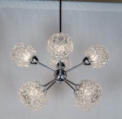 Richard Essig Eight Arm Chrome Glass Sputnik Chandelier - 2684412