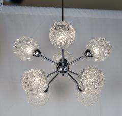 Richard Essig Eight Arm Chrome Glass Sputnik Chandelier - 2684413