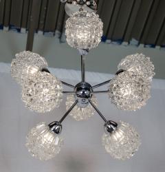 Richard Essig Eight Arm Chrome Glass Sputnik Chandelier - 2684417