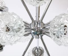 Richard Essig Eighteen Cut Glass Globe Sputnik Chandelier - 1039063