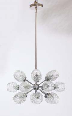 Richard Essig Eighteen Cut Glass Globe Sputnik Chandelier - 1039066