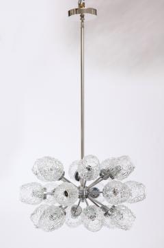 Richard Essig Eighteen Cut Glass Globe Sputnik Chandelier - 1039067