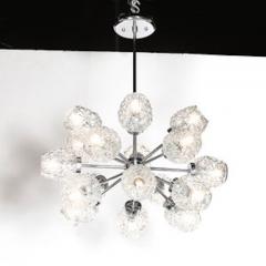 Richard Essig Mid Century 18 Arm Chrome Glass Sputnik Chandelier Attributed to Richard Essig - 4489787