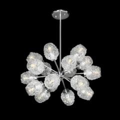 Richard Essig Mid Century 18 Arm Chrome Glass Sputnik Chandelier Attributed to Richard Essig - 4489798