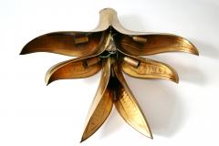 Richard Faure Set of Two Huge Brass Foliage Wall Lamps or Sconces by Richard Faure 1970s - 1819119