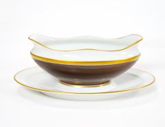 Richard Ginori Brown Gold Trimmed Extensive Dinnerware Service Of 99 Pieces - 3307316